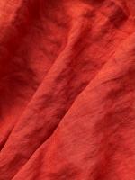 Ткань для шитья. Лён с эффектом мятости "Томат” арт. 1361КР | Ellie Fabrics