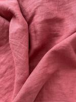 Ткань лён  с эффектом мятости "коралловый” арт. 1321КР | Ellie Fabrics