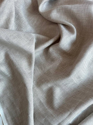 Ткань лён ёлочка умягченный "бежевый" костюмный арт. 1030ЕЛ | Ellie Fabrics