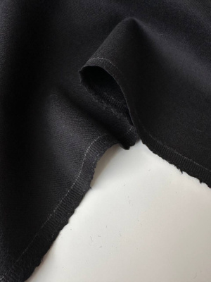 Шерсть пальтовая «Черная» 17449