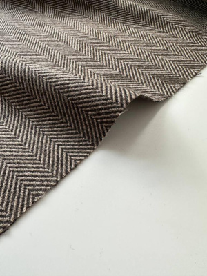 Шерсть пальтовая «коричневая ёлочка» 125/1-15