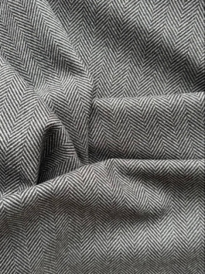 Шерсть пальтовая «серая ёлочка» 125/1-16