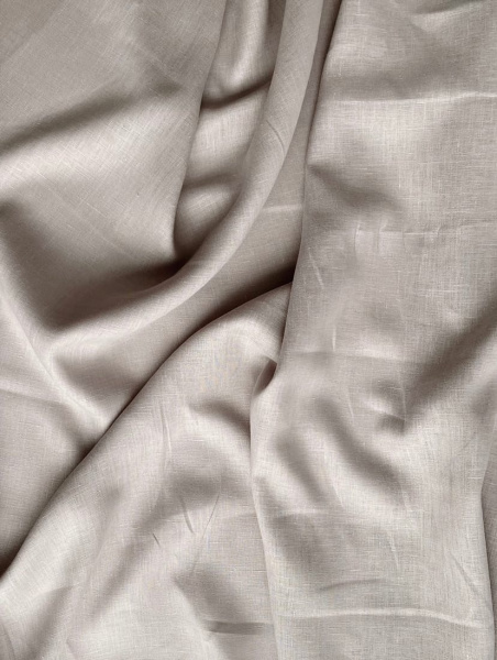 Ткань льняная умягченная "жемчужный" костюмная арт. 1346 | Ellie Fabrics