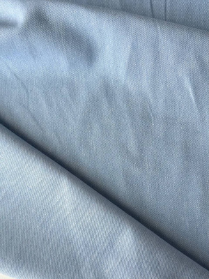 Ткань лен/хлопок "голубой" саржевое плетение арт.  270 | Ellie Fabrics