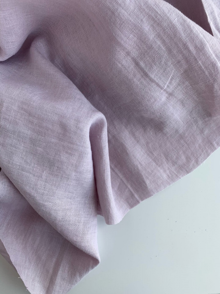 Ткань стираный лён "розово-лиловый 1251” постельный арт. 1251 | Ellie Fabrics