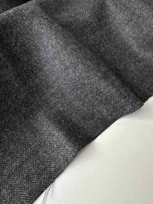 Шерсть костюмная «Серая ёлочка мелкая» арт 60606