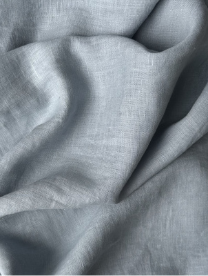 Ткань лён с эфектом мятости (крэш)  "туман"  арт. 1840КР | Ellie Fabrics