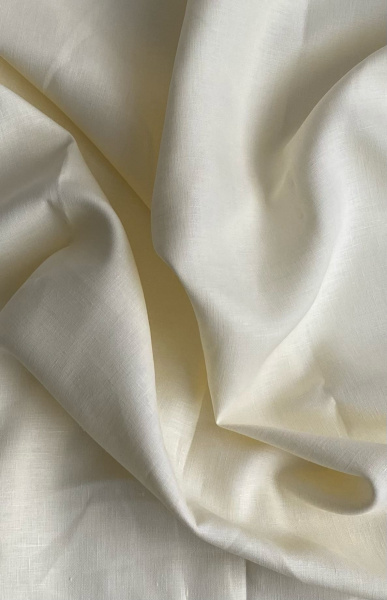 Ткань лён умягченный "ваниль" костюмный арт.1403/200 | Ellie Fabrics