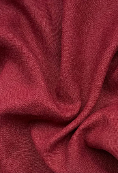Ткань для шитья. Лён с эффектом мятости "марсала”, арт. 1387КР | Ellie Fabrics