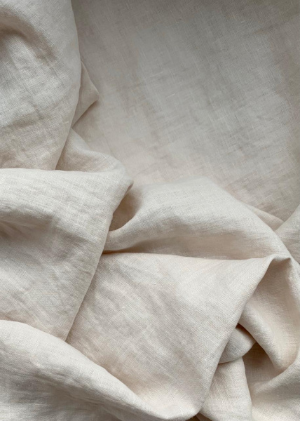 Ткань лён с эффектом мятости "айвори”  арт. 630КР | Ellie Fabrics