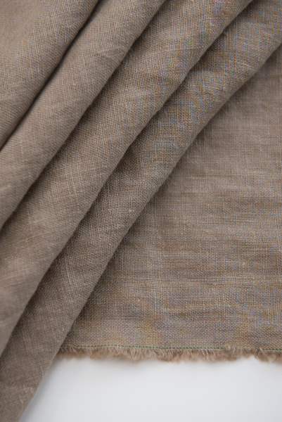 Ткань для шитья. Лён с эффектом мятости  "галька” арт. 598КР | Ellie Fabrics