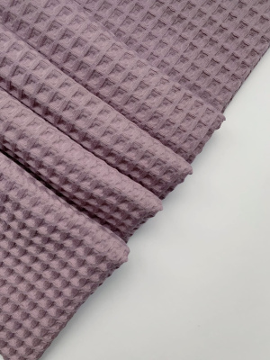 Ткань вафля хлопок "сирень" арт.760 клетка 12*12 мм | Ellie Fabrics
