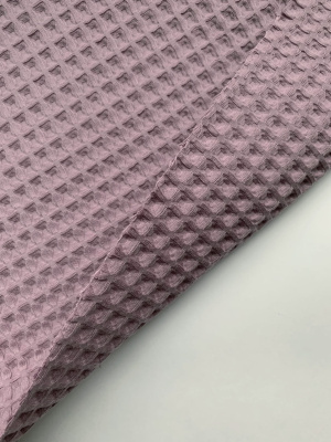 Ткань вафля хлопок "сирень" арт.760 клетка 12*12 мм | Ellie Fabrics