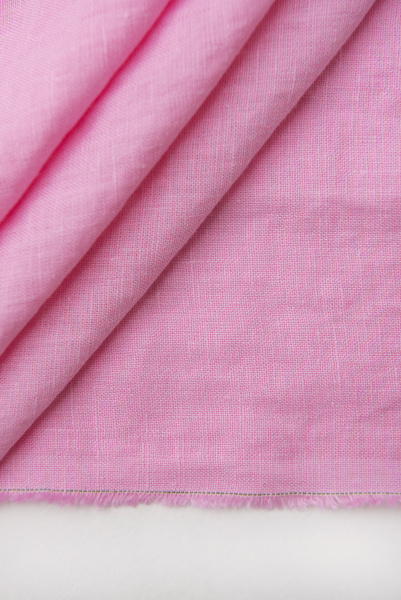 Ткань для шитья. Лён с лёгким эффектом мятости "Баблгам” арт. 266КР | Ellie Fabrics