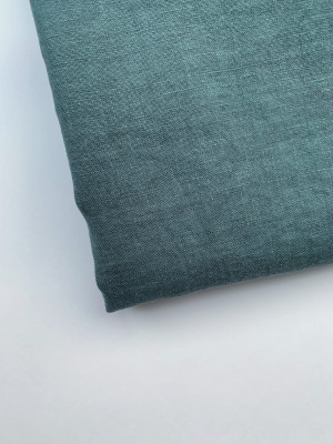 Ткань для шитья. Лён с эффектом мятости "морской” арт. 1401КР | Ellie Fabrics