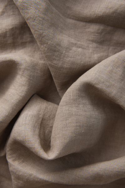 Ткань для шитья. Лён с эффектом мятости  "галька” арт. 598КР | Ellie Fabrics