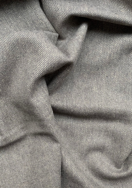 Льняная ткань умягченная плотная "серый (саржевое плетение)" костюмная арт. 6771 | Ellie Fabrics
