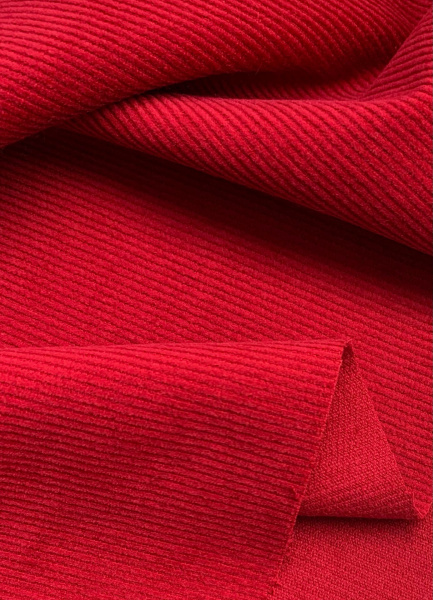 Ткань вельвет хлопковый "красный" арт.11W14 | Ellie Fabrics