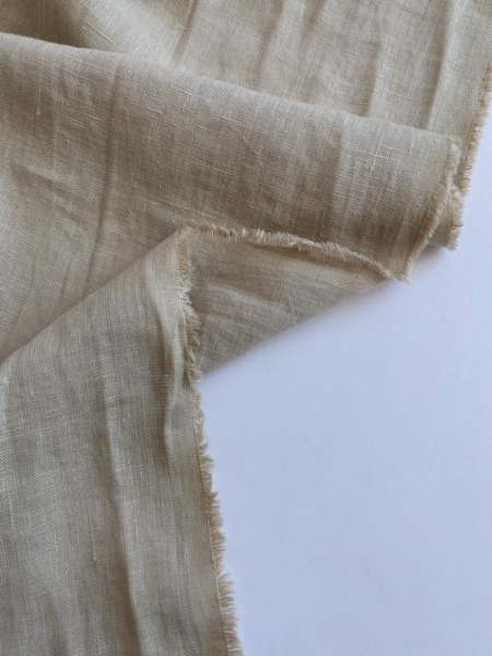 Ткань льняная умягченная "халва" костюмная с эффектом мятости арт. 70КР | Ellie Fabrics