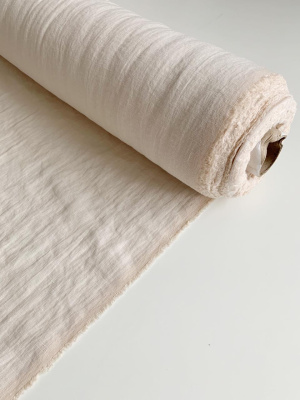 Ткань лён с эффектом мятости "айвори”  арт. 630КР | Ellie Fabrics