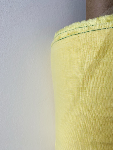 4003. Ткань лён умягченный  "лимон" костюмный | Ellie Fabrics