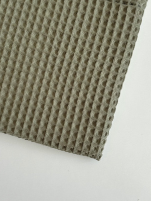 Ткань вафля хлопок "полынь" арт. 357 клетка 12х12 мм | Ellie Fabrics