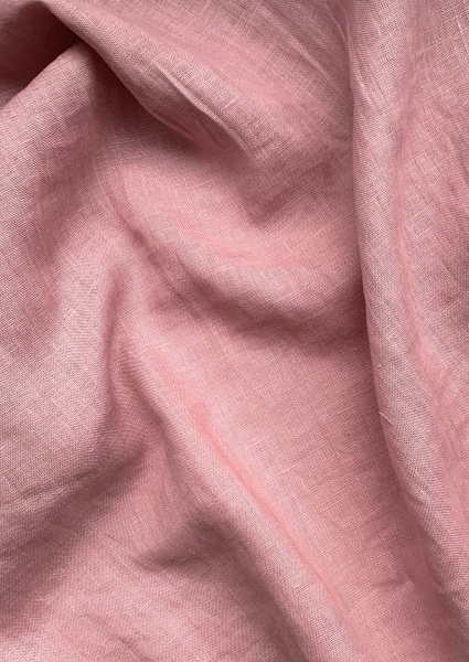 Ткань для шитья лён с эфектом мятости "розовый” арт. 561КР | Ellie Fabrics