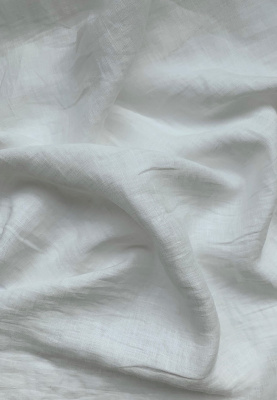 Ткань лён сорочечный с эффектом мятости "молочный” арт. 01КР/СЛ | Ellie Fabrics