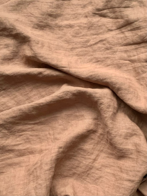 Ткань стираный лён "чайная роза” арт. 107КР | Ellie Fabrics