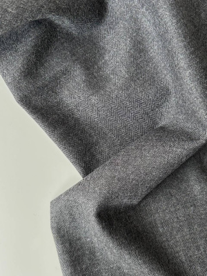 Шерсть костюмная «Серая ёлочка мелкая» арт 60606