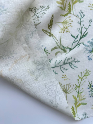 Ткань лён умягченный "трава" костюмный арт. 1/438 | Ellie Fabrics